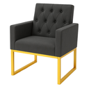 Ver imagem 6 de Kit 2 Poltronas Decorativas para Estúdio e Salão Base Metal Cinza