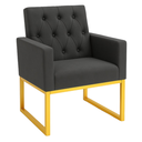 Ver imagem 4 de Kit 2 Poltronas Decorativas para Estúdio e Salão Base Metal Cinza