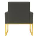 Ver imagem 5 de Kit 2 Poltronas Decorativas para Estúdio e Salão Base Metal Cinza