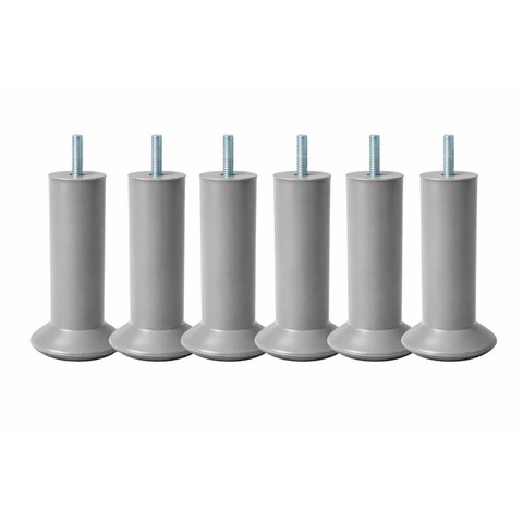 Kit Pés para Cama Box com 14 Unidades Cinza Altura de 13 Cm