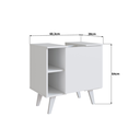 Ver imagem 3 de Gabinete de Coluna para Banheiro Slim 1 Porta B86 Emovell:branco