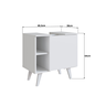 Gabinete de Coluna para Banheiro Slim 1 Porta B86 Emovell:branco - 3