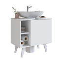 Ver imagem 1 de Gabinete de Coluna para Banheiro Slim 1 Porta B86 Emovell:branco