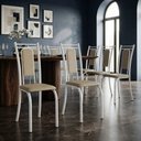 Ver imagem 1 de Kit 6 Cadeiras Paris Corino Creme Tubo Branco