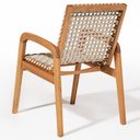 Ver imagem 6 de Kit 02 Cadeiras para Sala de Jantar Varanda Gourmet com Braço Trammare C07 Corda Náutica Areia -