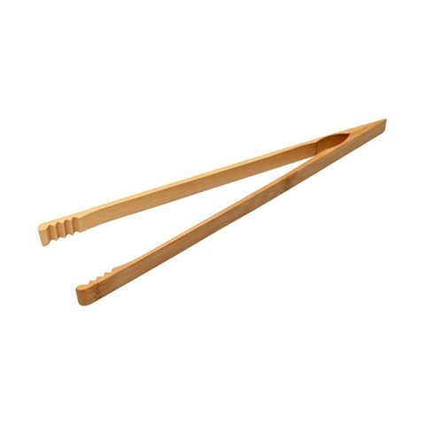 Pinça Culinária de Bambu 34cm Utensílio Sustentável, Leve e Resistente