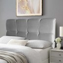 Ver imagem 1 de Cabeceira Cama Box Solteiro 98cm Suede Velut Cinza - King House