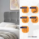 Ver imagem 3 de Cabeceira Cama Box Solteiro 98cm Suede Velut Cinza - King House