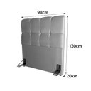 Ver imagem 2 de Cabeceira Cama Box Solteiro 98cm Suede Velut Cinza - King House