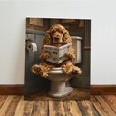 Ver imagem 6 de Kit 3 Quadro Decorativo Cachorros Banheiro Lavabo Toalete Qualidade Premium Moderno 28x20cm