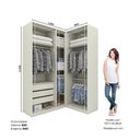 Ver imagem 4 de Guarda Roupa Modulado de Canto 5 Portas 3 Gavetas Bellagio Casa 812