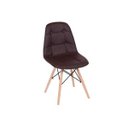 Ver imagem 2 de Conjunto Mesa Square Redonda Tampo Branco Fosco 88 com 4 Cadeiras Eiffel Botonê Marrom