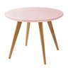 Conjunto Mesa Mini Square Redonda Rosa com 2 Cadeiras Eiffel Infantil Rosa com base Madeira - 3