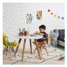 Conjunto Mesa Mini Square Redonda Rosa com 2 Cadeiras Eiffel Infantil Rosa com base Madeira - 2