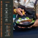 Ver imagem 6 de Frigideira Wok 28×12,5cm 3l Cabo Madeira Tampa Vidro Panela Mineira