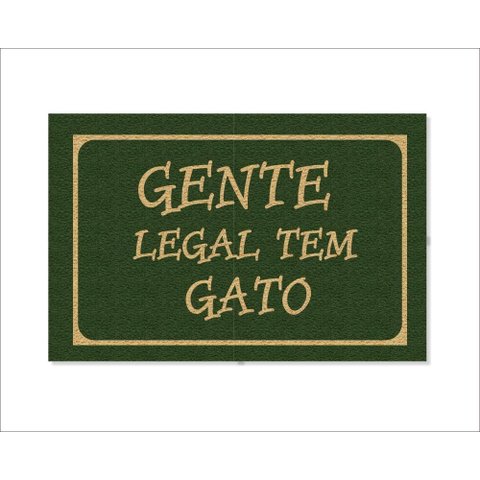 Tapete Capacho Gente Legal Tem Gato