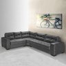 Sofá de Canto 5 Lugares Florença Linho Grafite - 2