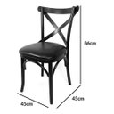 Ver imagem 4 de Kit 8 Cadeiras Madeira Sala De Jantar Cozinha Gourmet Luxo Preta Maeve Móveis Beline Preto