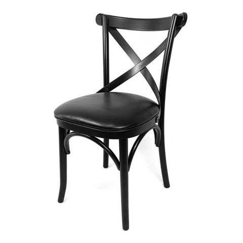 Kit 8 Cadeiras Madeira Sala De Jantar Cozinha Gourmet Luxo Preta Maeve Móveis Beline Preto