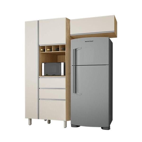 Armário para Cozinha com Paneleiro, Nicho e Adega Dubai Nature Off White é ruim? Armário para Cozinha com Paneleiro, Nicho e Adega Dubai Nature Off White é boa?