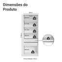 Ver imagem 2 de Guarda-roupa Modulado 2 Portas com Espelho 2 Gavetas 4 Prateleiras Branco Neo Madesa Branco