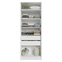 Ver imagem 4 de Guarda-roupa Modulado 2 Portas com Espelho 2 Gavetas 4 Prateleiras Branco Neo Madesa Branco