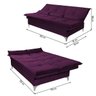 Sofá Retrátil e Reclinável Safira Cristal Roxo - 4