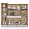 Cozinha compacta com paneleiro, armários, balcões, nichos e adega Brasil Nature Off White - 3