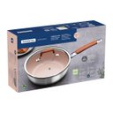 Ver imagem 3 de Frigideira Funda Tramontina Romagna Aço Inox Revestimento Cerâmico 24 Cm 3,1 L Marfim com Tampa de V