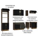 Ver imagem 5 de Armário de Cozinha Completa 290cm Rustic/Preto Agata Madesa 01