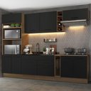 Ver imagem 2 de Armário de Cozinha Completa 290cm Rustic/Preto Agata Madesa 01