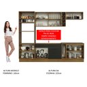 Ver imagem 6 de Armário de Cozinha Completa 290cm Rustic/Preto Agata Madesa 01