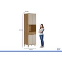 Ver imagem 3 de Paneleiro Cozinha Modulado Bless 4 Portas 1NICHO 70cm Jequitiba Linea