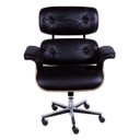 Ver imagem 4 de Poltrona Charles Eames com Puff em Couríssimo Preta