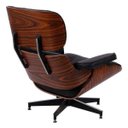 Ver imagem 3 de Poltrona Charles Eames com Puff em Couríssimo Preta