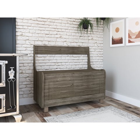 Caixa para Lenha Castanho 80cm Darmovel Móveis