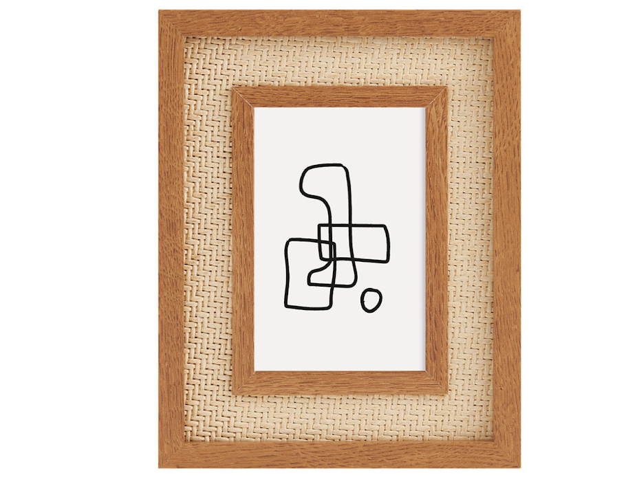 Ver imagem 2 de PORTA RETRATO EM RATTAN NATURAL MESA E PAREDE:Marron em bege