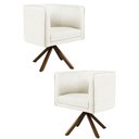 Ver imagem 1 de Kit 2 Poltronas Base Madeira Betina B-309 Veludo Bege