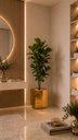 Ver imagem 1 de Vaso Dourado Espelhado Sala Decoração Luxo