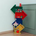 Ver imagem 2 de Nicho Prateleira Decorativa Quarto Infantil Formato Seta Cor:azul