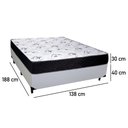 Ver imagem 4 de Cama Box Casal + Colchão Espuma D33 com EPS Acolchões Sintético 70x138x188:Branco