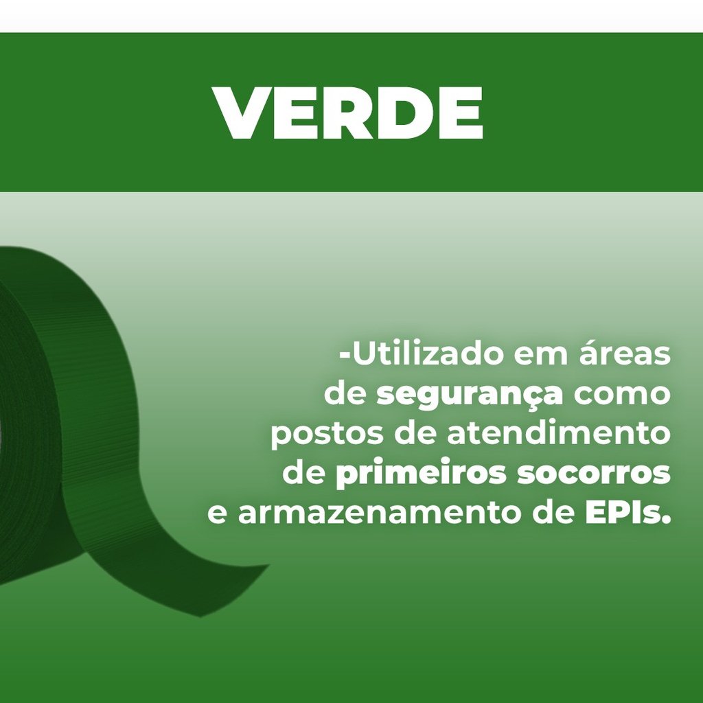 Fita Demarcação de Solo Pvc 48 Mm X 30 Metros - Verde - 3