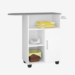 Multiuso com 5 nichos e espaço para vassoura Napoles Branco - 1