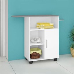 Multiuso com 5 nichos e espaço para vassoura Napoles Branco - 2