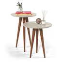 Ver imagem 2 de Conjunto 2 Mesas Slim Canto Cinamomo/ Off White