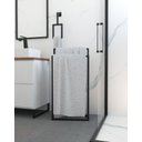 Ver imagem 2 de Porta Toalha Iron para Banheiro de Chão 87x49 Cm Preto Fosco