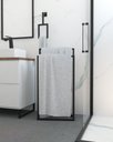Ver imagem 2 de Porta Toalha Iron para Banheiro de Chão 87x49 Cm Preto Fosco