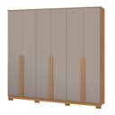 Ver imagem 1 de Guarda Roupa com 6 Portas de Abrir e 3 Gavetas em Mdp e Mdf - Cores - Holie - Robel Móveis - Camarú/