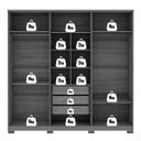 Ver imagem 5 de Guarda Roupa com 6 Portas de Abrir e 3 Gavetas em Mdp e Mdf - Cores - Holie - Robel Móveis - Camarú/