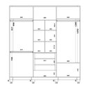 Ver imagem 4 de Guarda Roupa com 6 Portas de Abrir e 3 Gavetas em Mdp e Mdf - Cores - Holie - Robel Móveis - Camarú/